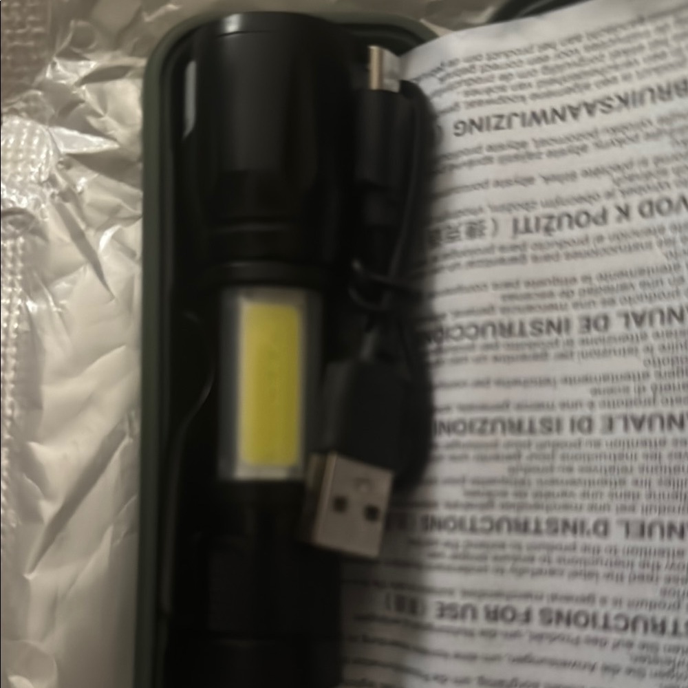 Black Wearable Flashlight